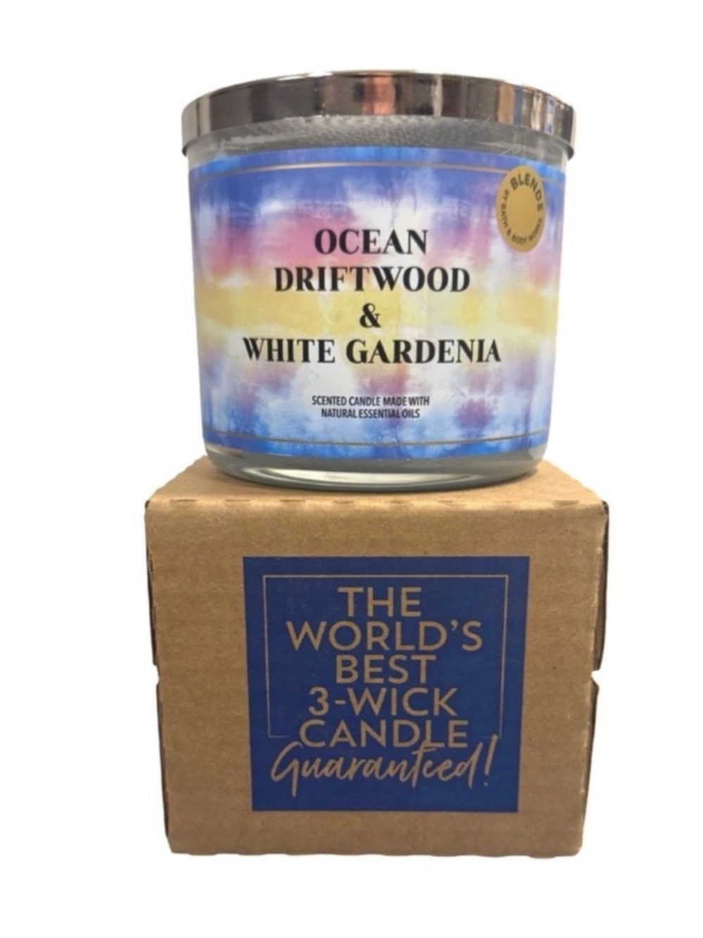 Ocean Driftwood and White Gardenia Candle
